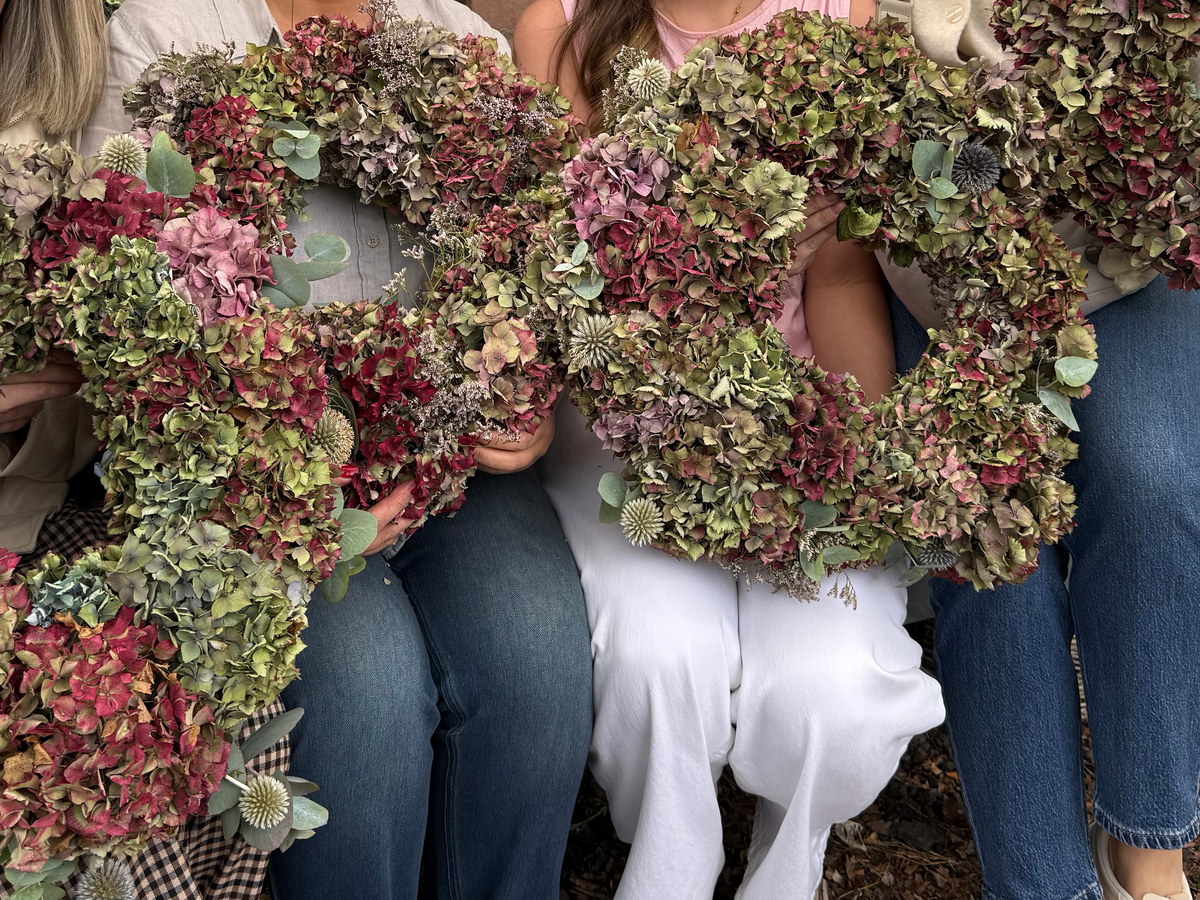 Dried Hydrangea Wreath