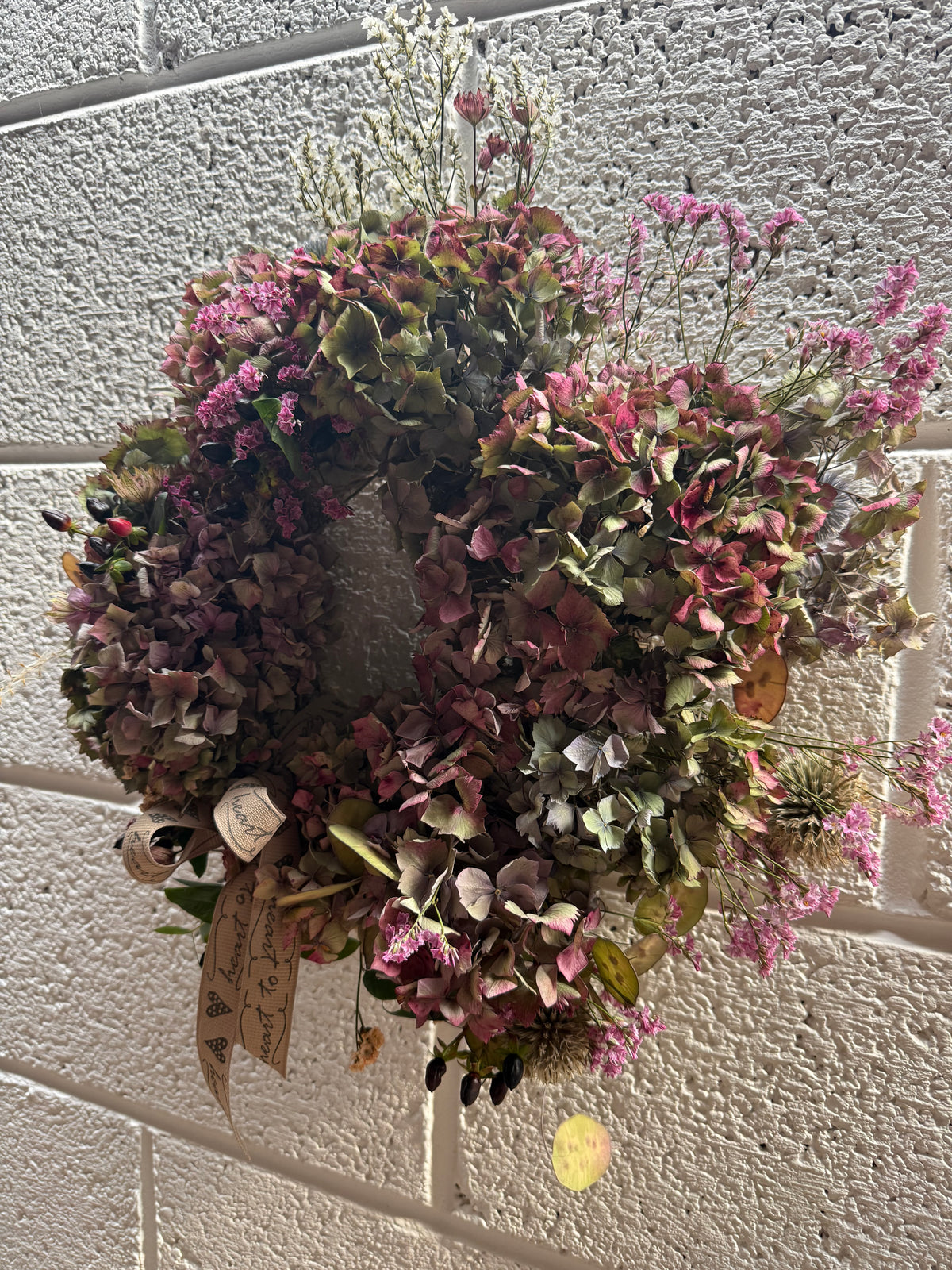 Dried Hydrangea Wreath